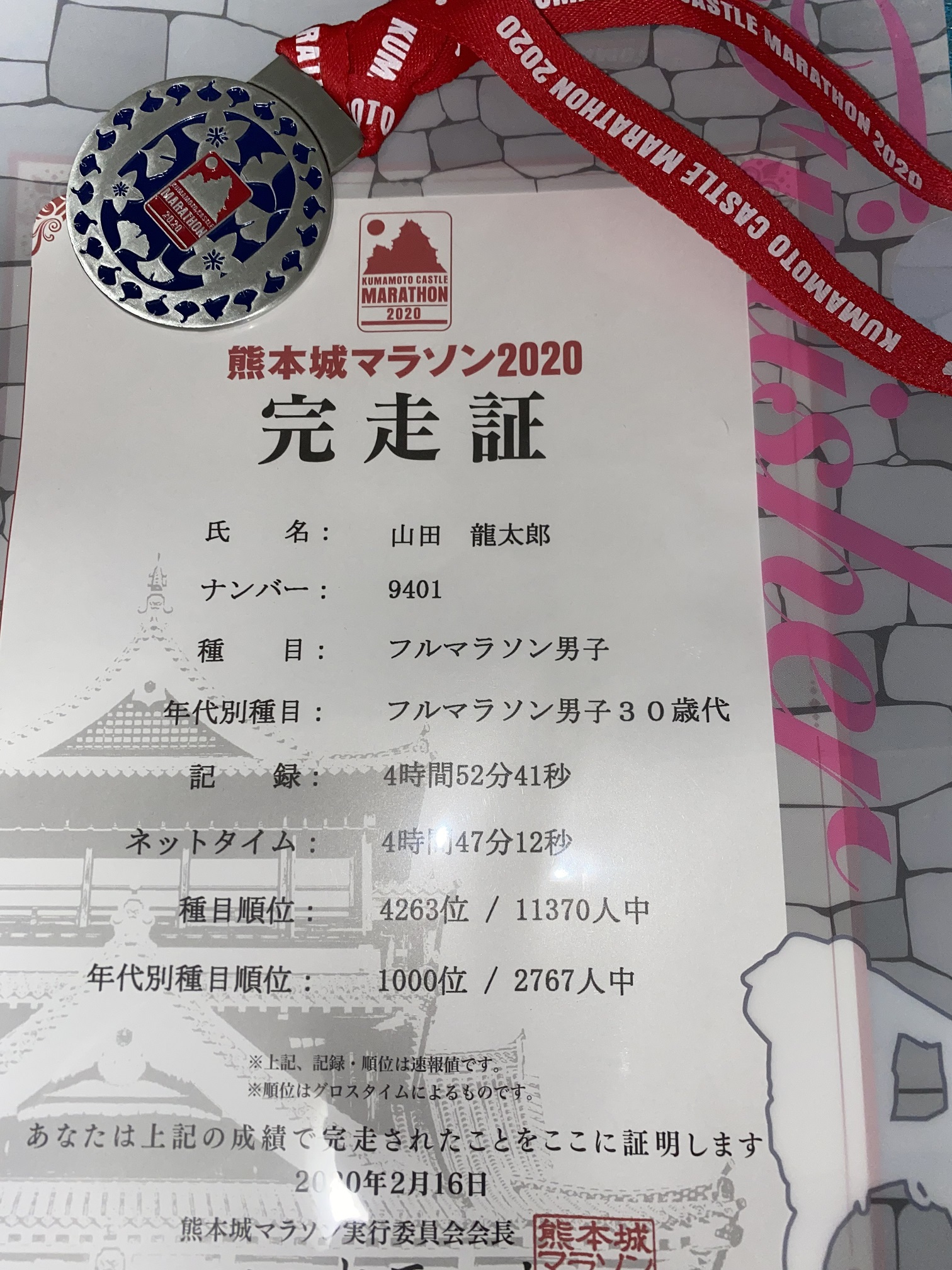 熊本城マラソン挑戦！